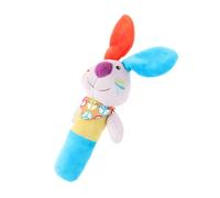 Didiseaon Hochet pour Bébé Interactif à Saisir Éducatif en Peluche Bleu et Orange Forme Lapin Favorise Coordination Œil-Main Adapté Dès la Naissance Sensoriel Doux et Sonore