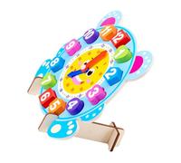 Didiseaon Horloge Éducative Bois pour Apprentissage des Chiffres Formes Pédagogique Précoce pour Garçon Fille Développement Motricité Fine et Reconnaissance des Couleurs