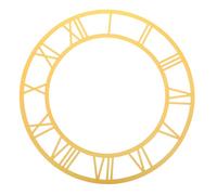 Didiseaon Horloge Murale Ronde 30 CM en Acrylique Miroir Doré Autocollant Décoratif 3D Chiffres Romains Sticker Mural Amovible pour Maison Bureau et Salon Moderne