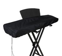 Didiseaon Housse Imperméable pour Piano Électronique 61 Touches Protection Anti-Poussière en Tissu Noir Ajustable pour Clavier de Piano Couverture Clavier Solide et Résistante aux Taches