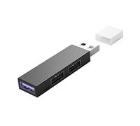 Didiseaon Hub USB 3 Ports Portable Concentrateur de Données Mini Adaptateur USB Compatible Pc et Ordinateur Portable Accessoire Informatique Pratique Couleur Noir