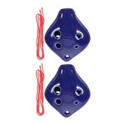 Didiseaon Instrument de Musique en Céramique Lanière Portable et Polyvalent 2pcs Ocarina 6 Trous e C pour Débutants pour Activités en Plein Air