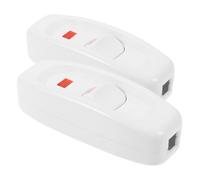 Didiseaon Interrupteur Variateur Rétro pour Lampe de Chevet 2 Pièces Bouton-Poussoir avec Voyant Lumineux 250V 10A Adapté aux Appareils d'Éclairage et Transformateurs Accessoires Électriques