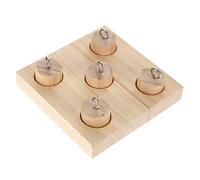 Didiseaon Jouet Interactif pour Perroquet Et Calopsitte en Bois Résistant à l'usure 5 Compartiments pour Entraînement Mental Jeu De Stimulation pour Oiseaux De Compagnie