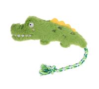 Didiseaon Jouets Peluche pour Chiens Forme de Crocodile avec Couineur Jouets à Mâcher pour Chiens de Petite Moyenne et pour Soulager Inconfort Dentition et Nettoyer Dents