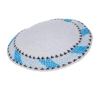 Didiseaon Kippa Tricotée à la Main pour Homme Calotte de Prière Juive en Coton Respirant Taille Adulte Chapeau Kippah Léger et Ventilé pour Synagogue et Réunions Religieuses