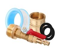 Didiseaon Kit Adaptateur de Purge Camping-Laiton, Filetage 1/4 | Raccord Rapide, Valve à Bille, Usage avec Tuyau de Jardin et Ligne Compresseur, pour Purge D'arrosage