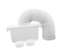Didiseaon Kit D'accessoires pour Sèche-linge Tambour Collecteur D'eau en Plastique Blanc, Filtre à Peluches Polyvalent pour Conduit D'évacuation de Sécheuse, Entretien Facile