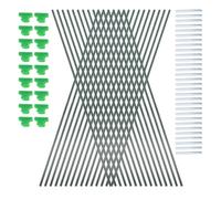 Didiseaon Kit D'arceaux en Fibre Plastique Vert pour Serrage Tunnel Potager, Support Adaptable pour Légumes et Cultures en Jardin ou Ferme, Protection Anti-Insectes