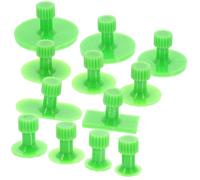 Didiseaon Kit de Débosselage Automobile 12 Pièces Extracteurs de Bosses Verts Outils de Réparation Carrosserie Polyvalents Adaptés pour Petites Bosses sans Rayure Utilisation Voiture