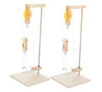 Didiseaon Kit De Poulies Éducatives pour Expériences Physiques 2 Pièces pour Élèves du Primaire Support Compact Apprentissage Scientifique Manuel Kit Pédagogique Stem
