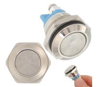 Didiseaon Kit de Remplacement Résistants 2 Boutons Poussoirs de Sonnette Filaire en Métal Nickelé, Tête Plate, Vis Installation Facile Compatibles Sonnette Appartement et Chambre