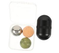 Didiseaon Kit De Rouleau De Massage Facial En Jade - Rouleau Facial En Pierre Volcanique Et Coque Métallique Pour Les Soins De La Peau