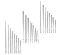 Didiseaon Kit de Tubes de Carillon Éolien Léger et Robuste en Aluminium Argenté 32 Pièces Tubes Acoustiques Extérieurs pour Activités DIY la Maison Classe pour Décoration