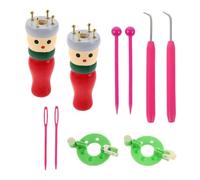 Didiseaon Kit Tricot Bois Compact pour DIY Outil Tricotin Manuel Bobine à Fil Portable pour Adultes Activités Créatives Groupe Couleur Aléatoire Couleur Aléatoire