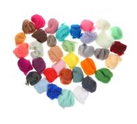 Didiseaon Laine Cardée Couleurs pour Feutrage à Aiguille et Bricolage DIY Kit de Matériaux pour Animaux Bijoux et Artisanat