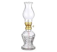 Didiseaon Lampe à Pétrole en Verre Transparent Vintage 1Pc Lanterne à Huile Réutilisable pour Éclairage Intérieur et Extérieur Lampe à Huile Décorative pour Dîner et Ambiance Style Rétro