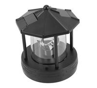 Didiseaon Lampe Solaire Décorative Jardin Tour Balise LED Noire Résistante Plastique Lumière Solaire Extérieure Pratique et Esthétique pour Pelouse Terrasse