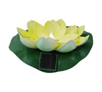 Didiseaon Lampe Solaire Fleur Flottante Jaune Étanche Décoration Extérieure Piscine Jardin LED et Portable
