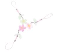 Didiseaon Lanières De Téléphone Portable Décoration De Téléphone Set 3 Pièces Fleurs De Cerisier Solide Accessoires Mode Pour Écouteurs Clés Usb Paquet à Dos Multicolores Rose Fuchsia Violet Vert