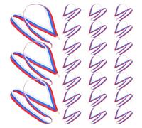 Didiseaon Lanières pour Médailles Sportives en Polyester Doux avec Clips à Pression Tour de Cou Rouge Bleu Blanc Lot de 30 Cordons Polyvalents pour Badges d'Identification et Récompenses