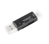 Didiseaon Lecteur de Carte Mémoire USB 2.0 Type-c Micro USB Mini Noir