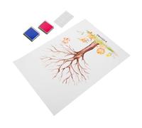 Didiseaon Livre d'or Arbre à Digitales pour Révéler Bébé Kit Complet de Décoration Prénatale Matériel en Carton Utilisation Polyvalente Fête de pour Invités