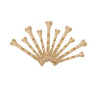 Didiseaon Lot de 10 Accessoires D'os Halloween, Faux Os Plastique Blanc, Grand et Petit, Troué pour Diy, Décoration Fête D'halloween, Loisirs Créatifs, Ambiance Macabre, Usage Polyvalent