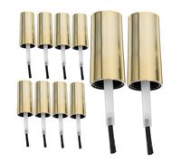 Didiseaon Lot De 10 Bouchons De Flacons De Vernis à Ongles Avec Pinceau Intégré, 10 Ml, Couleur Or, Capsules De Remplacement Pour Salon De Manucure Et Usage Personnel