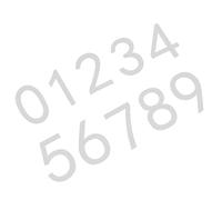 Didiseaon Lot de 10 Chiffres Autocollants 3d en Acrylique Mat Noir 7x4,6 Cm pour Numéro de Maison, Panneau Numéro D’immeuble Résistant aux Intempéries, Autocollants Adhésifs pour Boîte