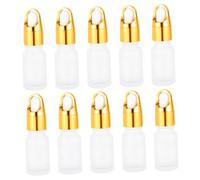 Didiseaon Lot De 10 Flacons Compte-gouttes Pour Huiles Essentielles Flacons De Lotion Portables En Verre Flacons De Séchage Compressibles Bouchons Anti-fuite