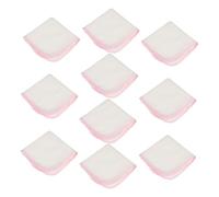 Didiseaon Lot De 10 Mouchoirs En Coton 100% Pur Coton Petits Carrés Rouges, Serviettes Pour Bébé -né Double Couche Absorbantes, Pour Visage Et Allaitement