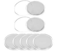 Didiseaon Lot de 10 Pièces Vierges en Laiton à Bord Fileté Gravables pour Loisirs Créatifs et Bijoux Métal Gravable Argenté pour DIY Collection et Souvenirs