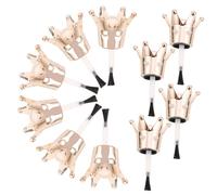 Didiseaon Lot De 10 Pinceaux Pour Vernis À Capuchons De Rechange En Forme De Couronne Pour Flacons De Vernis Gel Pour Usage Domestique Et En Salon