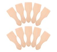 Didiseaon Lot de 10 Set de Mini Spatules en Bois pour Garçon et Filles - Ustensiles Cuisine Factices en Bois Naturel Petites Spatules Sécurisées pour Jeu D’Imitation Culinaire Éducatif