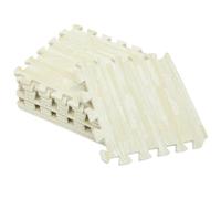 Didiseaon Lot de 10 Tapis de Jeu Emboîtables en Mousse Eva 30x30x1 Cm Motif Bois Blanc Épais Antidérapants Tapis Puzzle pour Bébé pour Chambre et Salon