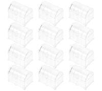Didiseaon Lot de 12 Boîtes à Dragées Transparentes en Plastique Mini Coffrets D’Emballage pour Bonbons pour Mariage Anniversaire et Fêtes Prénuptiales Boîtes Présents Élégantes et