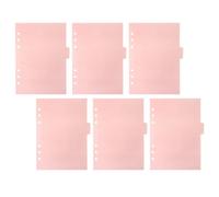 Didiseaon Lot de 12 Intercalaires A5 en Polypropylène Rose, 6 Pièces par Set, Sépare-pages Amovibles pour Cahiers et Classeurs, Marque-pages Colorés Adaptés à L'école Bureau
