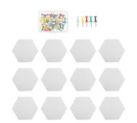 Didiseaon Lot de 12 Panneaux D'insonorisation Murale Hexagonaux en Feutre Blanc, Coussins D'absorption Acoustique avec Punaises pour Acoustique, Décoration Murale Bruit Studio