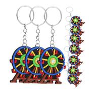 Didiseaon Lot De 12 Porte-Clés En Forme De Roue Décoration De Sac À Main Mignon Thème Carnaval Décoration De Fête Porte-Clés Sac À Pendentif Unique En Pvc
