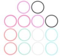 Didiseaon Lot de 14 Anneaux en Silicone pour Femmes Bagues Sportives Flexibles et Résistantes à L'Eau Tailles 8 Couleurs Variées Accessoires de Gym et Plein Air