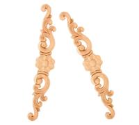 Didiseaon Lot de 2 Appliques en Bois Sculpté Non Peint Dimensions 20X35X08 CM Décorations Murales Européennes pour Meubles et Portes Ornements Décoratifs pour Intérieur Autocollants