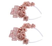 Didiseaon Lot de 2 Bandeaux D’Anniversaire Fleuris Couronne de Fleurs Artificielles Accessoires Légers pour Filles et Femmes pour Fête Festival et Événements Festifs