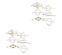 Didiseaon Lot De 2 Barrettes À Cheveux Vintage En Métal Pour Femme Accessoire De Luxe Pour Fête Mariage Style Quotidien 6 Pièces X 2