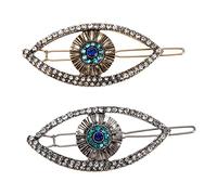 Didiseaon Lot De 2 Barrettes À Strass Œil Du Diable Pour Femme