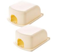 Didiseaon Lot de 2 Caches de Sécurité pour Prises Murales 86 Type Beige en Abs, Protège Chocs Électriques, pour Salles de Bains et Magasins