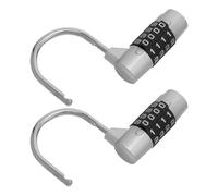 Didiseaon Lot de 2 Cadenas à Combinaison 4 Chiffres Antivol pour Casier et Portail Cadenas Portable Étanche en Alliage Métal Argenté pour Sport Voyage et Usage Extérieur