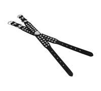 Didiseaon Lot de 2 Colliers pour Petit Chien et Chaton Réglables en Noir Taille S, Ornés de Pierres Brillantes en Forme de Cœur, Collier Léger et Confortable pour Animaux de Compagnie,