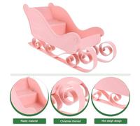 Didiseaon Lot de 2 Décorations Traîneau de Noël en Plastique Rose Porte-Bonbons Multifonction Ornement de Table Suspendre Sapin pour Fêtes de Fin d'Année Décoration Festive Intérieure et