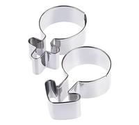 Didiseaon Lot De 2 Emporte-pièces En Acier Inoxydable Pour La Saint-valentin Motif Symbole De Genre Pour Décoration De Pâtisserie